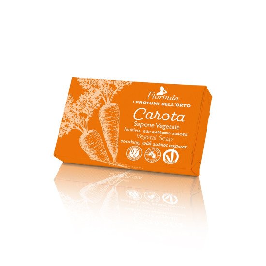 Мыло парфюмированное "Florinda" I Profumi Dell'Orto/Итальянский урожай Carota/Смягчающее с экстрактом моркови 80 гр