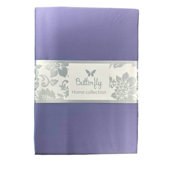 Простыня на резинке "Butterfly" Сатин Делюкс 385 сиреневый 180*200 высота 35 см