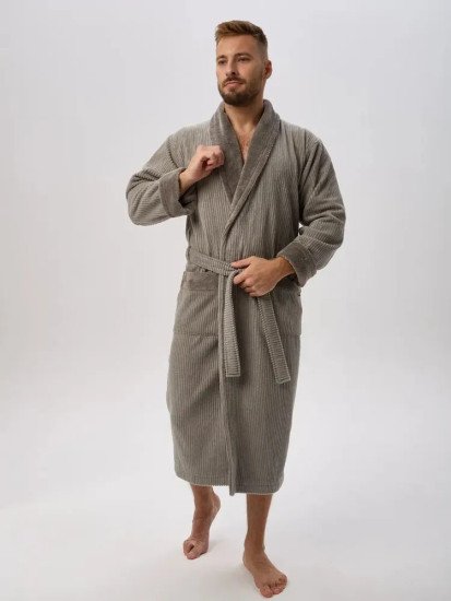 Халат мужской велюровый "Vien" Montana smoky 54 (3XL)