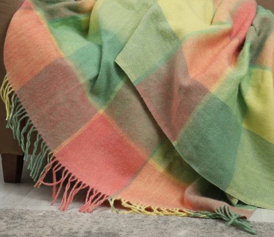 Плед "Vladi" Эльф Liam светло-желтый/светло-красный/светло-зеленый 140*200 см