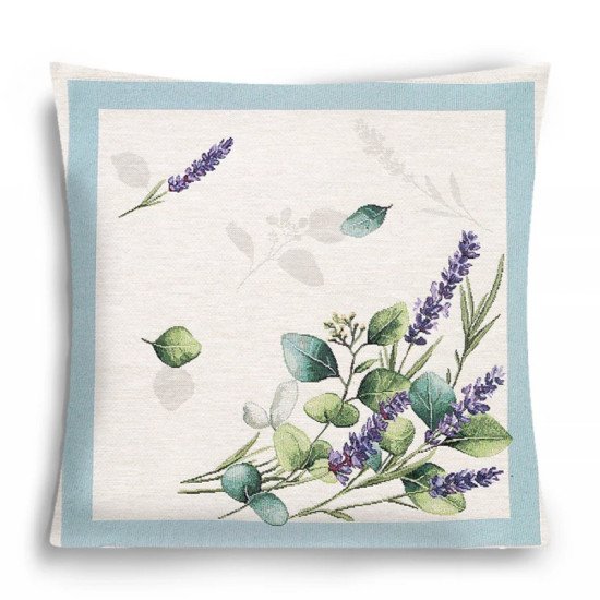Декоративная наволочка "Гобелен" Эвкалипт и лаванда 45*45 (±2) см