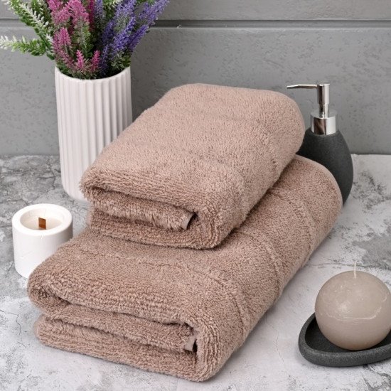 Полотенце махровое 1 шт "Ceylin's" Pirin бежевый 70*140 см