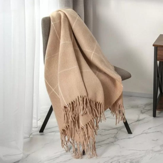 Плед "Vladi" Oslo Battle белый/св.бежевый 140*200 см