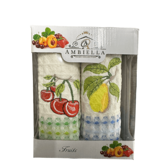 Комплект полотенец для кухни 2 шт. "Ambiella" Вишня/груша* 35*50 см