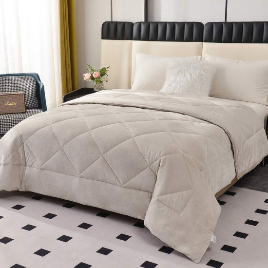 Покрывало двустороннее "Sofi De Marko" Монако кремовый Евро макси, 220*240 см