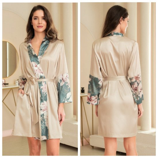 Халат женский "Мiа-Amore" Maryrose белое золото 54-56 (2XL/3XL)