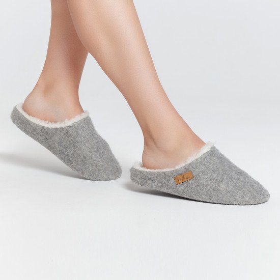 Тапочки женские "Woolhouse" Хом серый 35/36