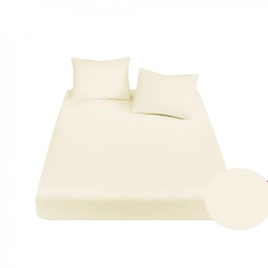 Простыня на резинке Сатин "Nova" шампань 140*200 высота 25 см