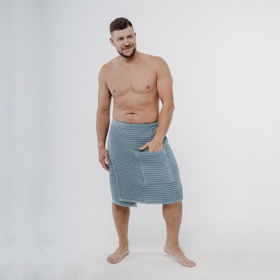 Килт для сауны мужской "Votex" Бохо серый 952 60*140 см