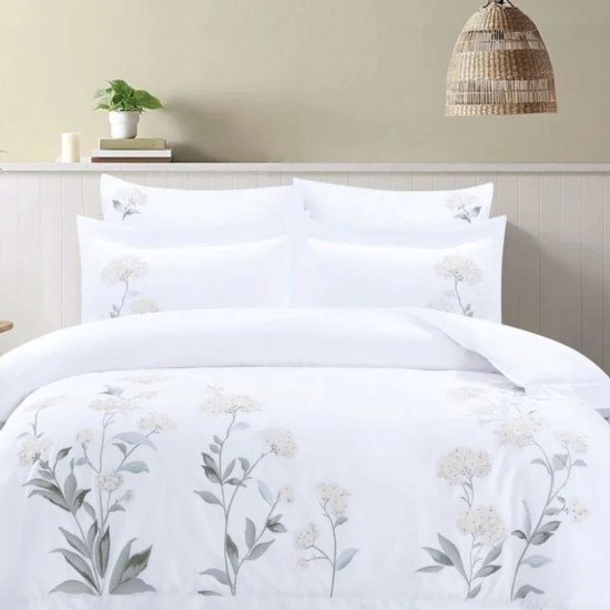 Постельное белье Люкс сатин с вышивкой-  2260-6 Евро