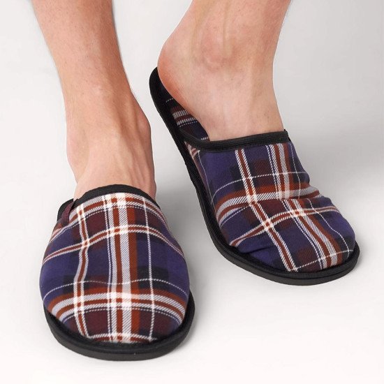 Тапочки мужские "Clever" арт.SM450811 темно-синий/белый 42