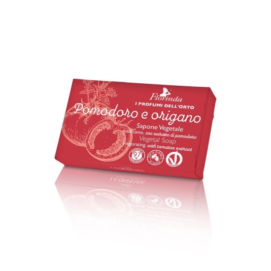 Мыло парфюмированное "Florinda" I Profumi Dell'Orto/Итальянский урожай Pomodore e Origano/Тонизирующее с экстрактом томата 80 гр