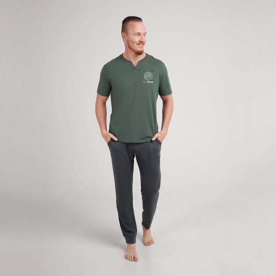 Комплект мужской "Clever" темно-зеленый/темно-серый 48 (L)