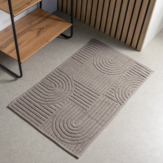 Коврик для ног в ванную 1 шт "DeNastia" Barbara букле бежевый/М111360 60*100 см