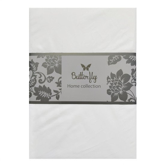 Пододеяльник на молнии Сатин Делюкс "Butterfly"  349 белый 145*215 см