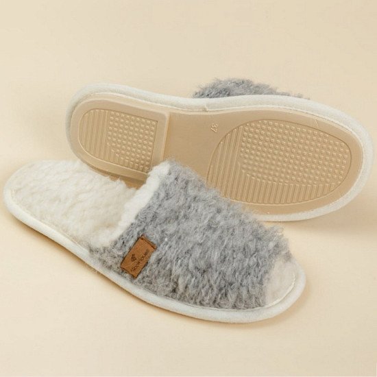 Тапочки женские "Woolhouse" Соренто серый букле* 36