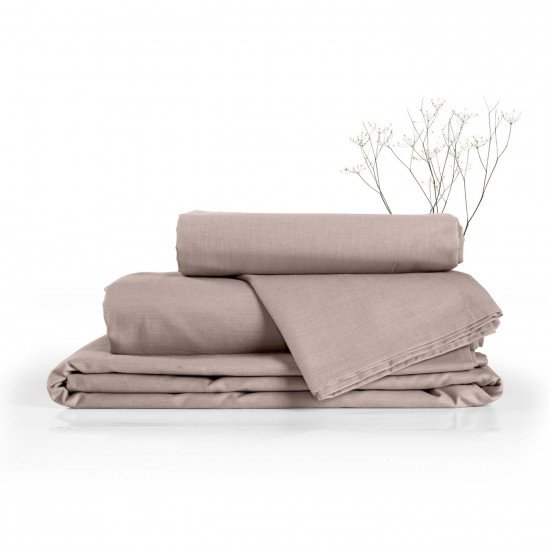 Простыня Саржа Меланж Mokko 180*215 см