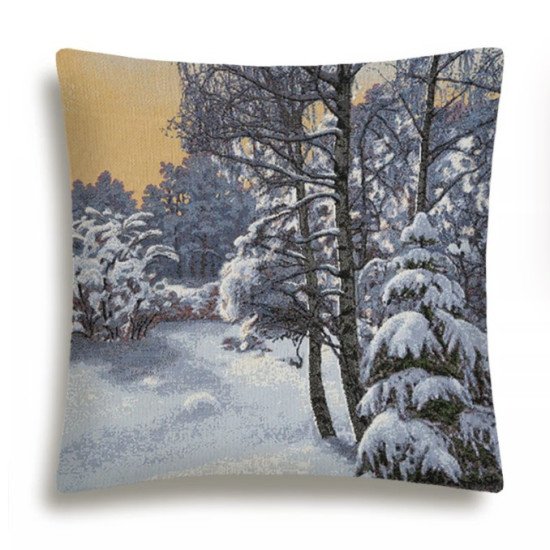 Декоративная наволочка "Гобелен" Родина зима справа 45*45 (±2) см