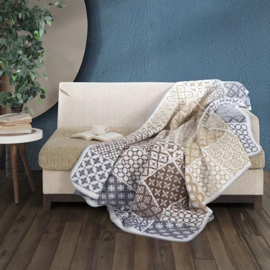 Плед  Puzzle бежевый 150*200 см