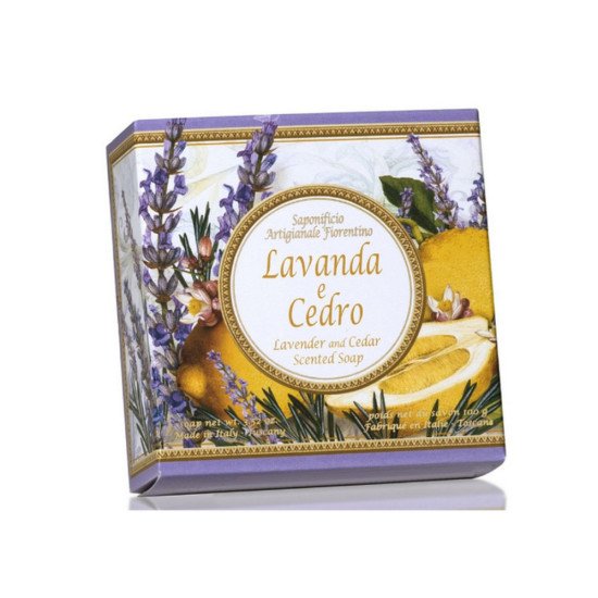 Мыло растительное "Saponicifio Artiginale Fiorentino" Ароматическое Лаванда и Кедр 100 г