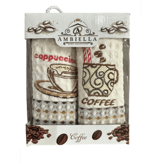 Комплект полотенец для кухни 2 шт. "Ambiella" Кофе-10 35*50 см