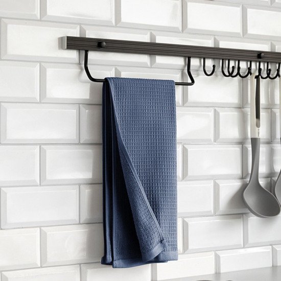 Полотенце махровое кухонное "DeNastia"  темно-синий/D100417 35*75 см