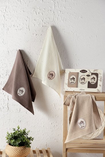 Комплект полотенец для кухни 3 шт. "Karna" Sante  v2 40*60 см