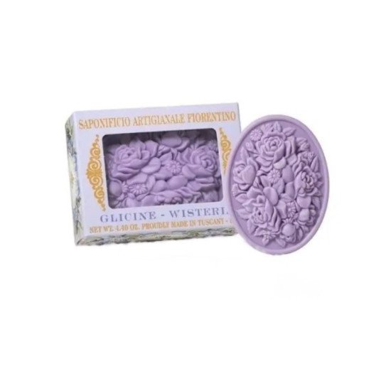 Мыло растительное "Saponicifio Artiginale Fiorentino" Ароматическое с окошком Глициния 125 г