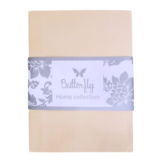 Простыня "Butterfly" Сатин Делюкс 6008 крем-брюле 180*220 см
