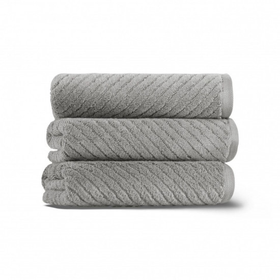 Полотенце махровое 1 шт "Casual Avenue/L'appartement" Chevron серый металлик/carbon 40*71 см