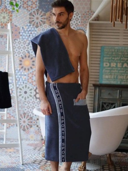 Комплект для сауны мужской "Vien" Sport 2 предмета джинс