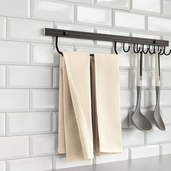 Комплект махровых полотенец для кухни 2 шт  "DeNastia" молочный/D100419 35*75 см