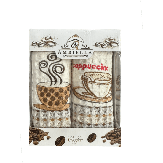 Комплект полотенец для кухни 2 шт. "Ambiella" Кофе-6 35*50 см