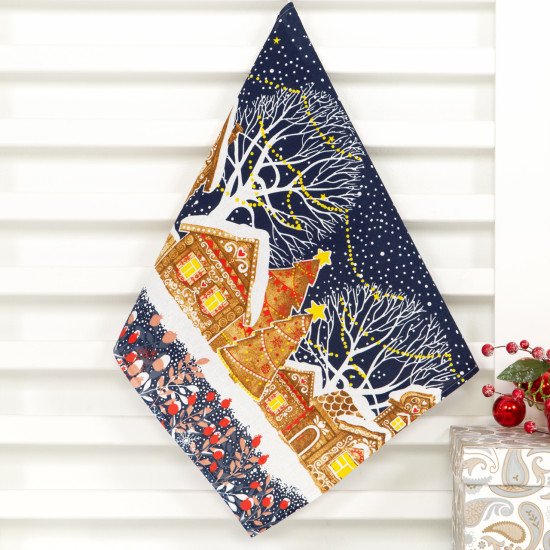 Полотенце кухонное "Арт Дизайн" Рогожка Полночь 50*70 см-1 шт