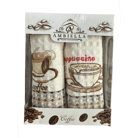 Комплект полотенец для кухни 2 шт. "Ambiella" Кофе-4 35*50 см