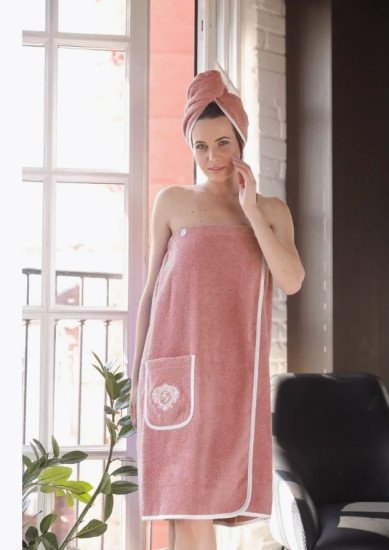 Комплект с килтом для сауны женский "Vien" Joliy 2 предмета пудра