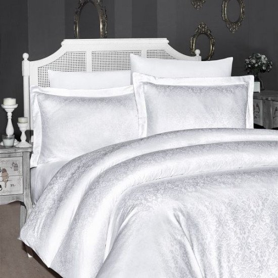 Постельное белье Жаккард "DO&CO" Misra- белый Евро