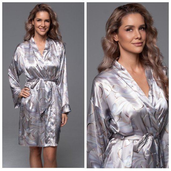 Халат женский "Мiа-Amore" La Perla жемчужный 48-50 (L/XL)