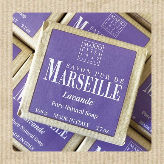 Мыло "Mario Fissi" Savon Pur de Marseille/Марсельское Lavande/Лаванда 106 г