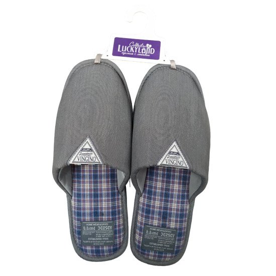 Тапочки мужские "Lucky land" Comfort  серый 42