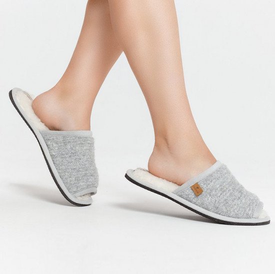 Тапочки женские "Woolhouse" Морано светло-серый 39/40