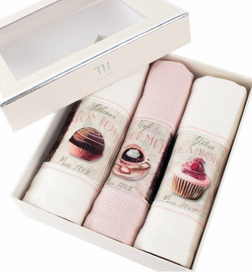 Комплект махровых полотенец для кухни 3 шт. Pots 40*60 см