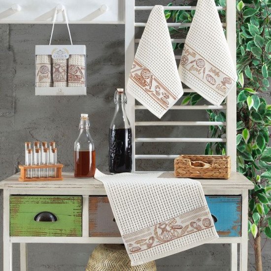 Комплект полотенец для кухни 3 шт. "Ceylin's" Хлеб 30*50 см