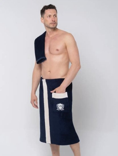 Комплект с килтом для сауны мужской "Vien" Oregon 2 предмета синий