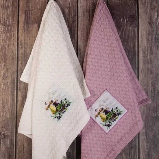 Комплект махровых полотенец для кухни 2 шт. Zeytinyag Sisesi 50*70 см