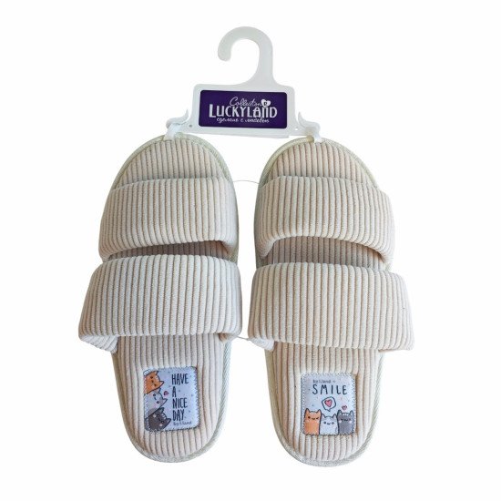 Тапочки женские "Lucky land" Comfort бежевый-1 36