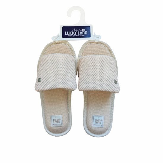 Тапочки женские "Lucky land" Comfort бежевый-4 39