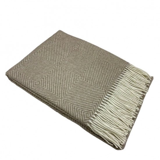 Плед "Vladi" Марсель Lille белый/коричневый 140*200 см