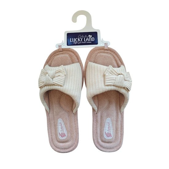 Тапочки женские "Lucky land" Comfort бежевый-2 36