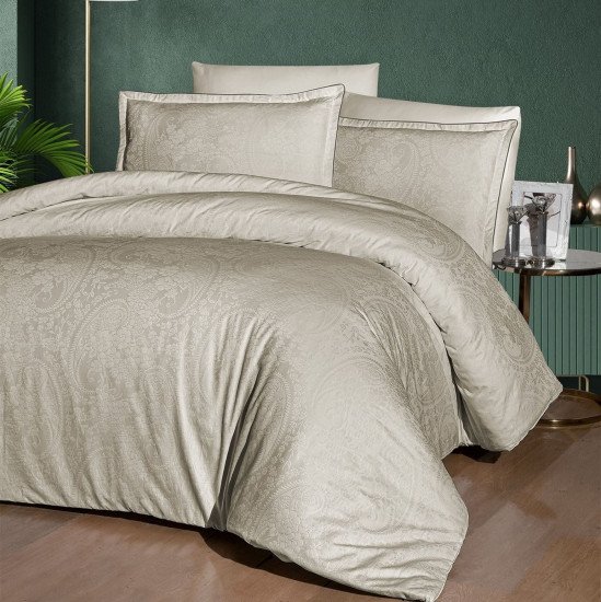 Постельное белье Сатин "DO&CO" Tracy- бежевый Евро